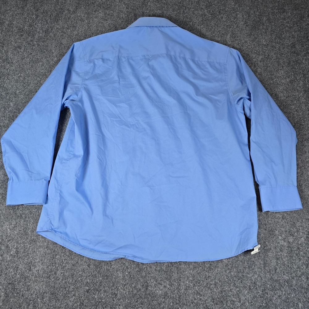 Kenneth Cole Dress Shirt Light‎ Blue Button Down Long Sleeve Menswear - Picture 10 of 13